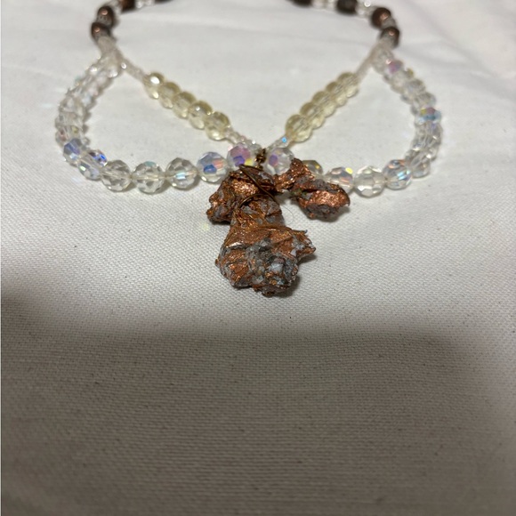 Jewelry - Art Jewelry Copper and Swarovski necklace